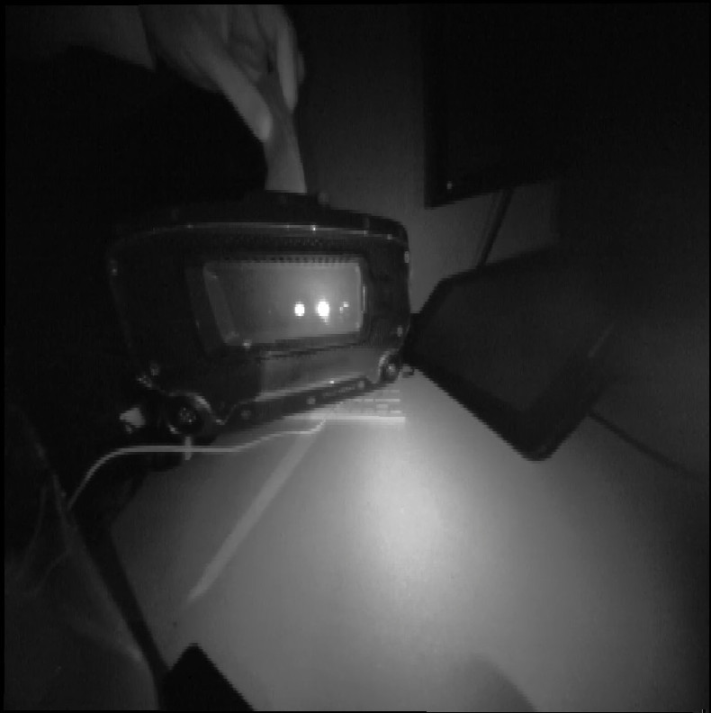 The Valve Index HMD front is transparent in IR